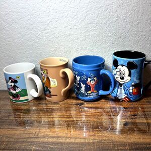 Disney World Land Collectible Ceramic Mug/Cup Coffee/Tea Drink Vintage Lot (4)